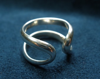 Sterling Silver Bent Ring