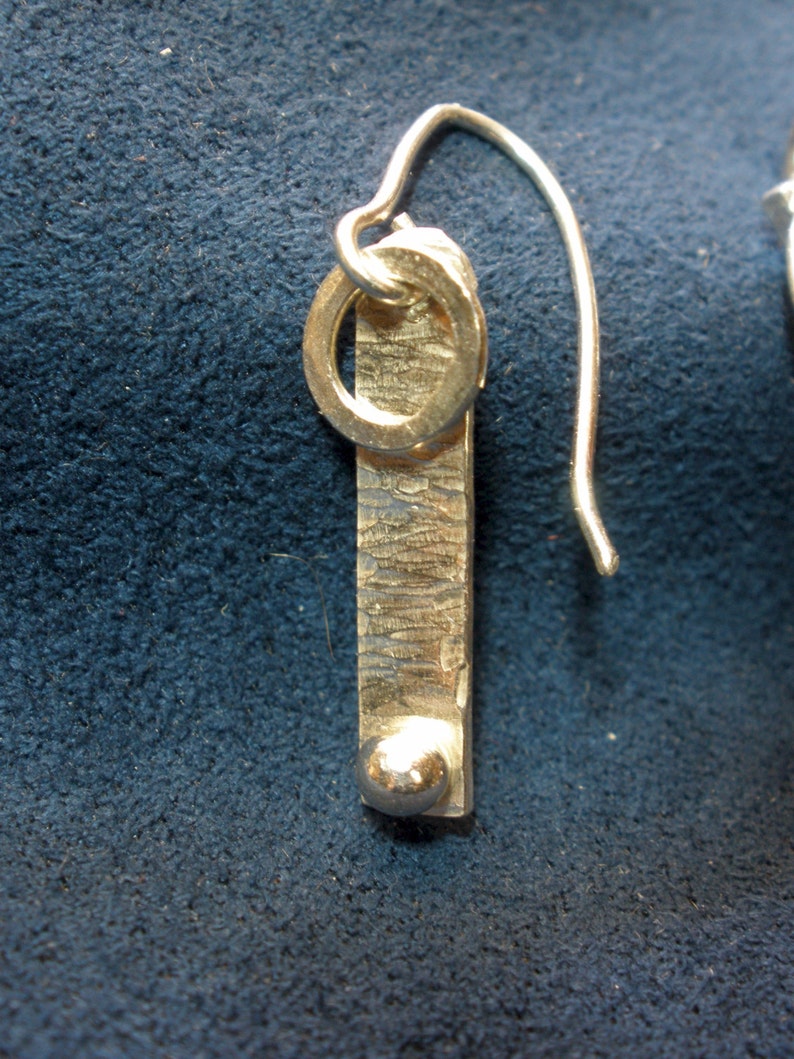 Sterling Silver Hammered Earring and Necklace Set image 4