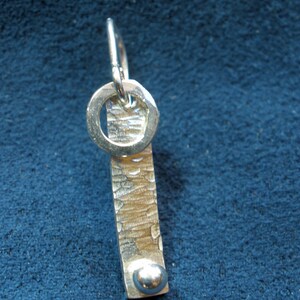 Sterling Silver Hammered Earring and Necklace Set image 3