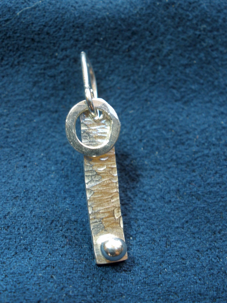 Sterling Silver Hammered Earring and Necklace Set image 3