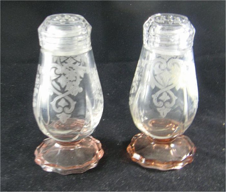 Cambridge Apple Blossom 3400/77 Salt/Pepper Shakers image 1