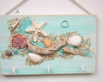 Starfish Beach Decor Key Holder for Wall Starfish Beach Decor Key Holder for Wall