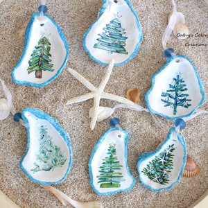 Ornament Set, Oyster Ornaments, Christmas Ornaments, Coastal Ornaments, Christmas Tree, Tree Ornament, Beach Christmas, Coastal Christmas
