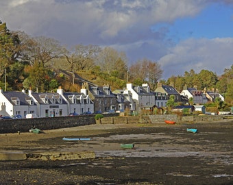 Plockton Shoreline at Low Tide, NW Highlands Colour Photograph