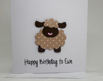 Handmade Happy Birthday to Ewe Card