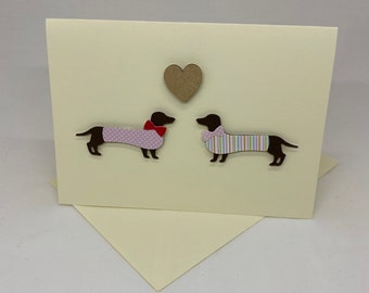 Handmade Dachshund Love Card