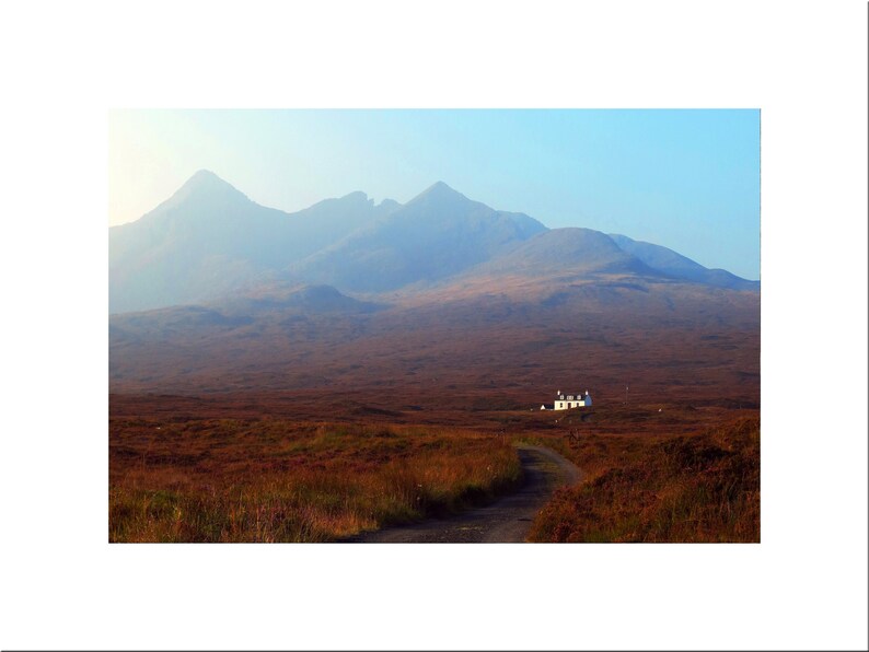 Allt Dearg and the Cuillins in the Autumn Haze, Skye Colour Photograph image 2