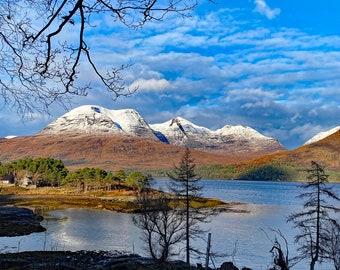 Ben Alligin in the Torridon Mountains, NW Highlands Colour Photograph
