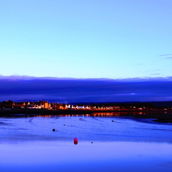 Winter Sunset over Findhorn Bay on the Moray Coast Scotland Colour Photograph