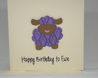 Handmade Happy Birthday to Ewe Card