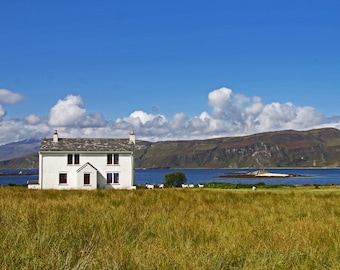 The White House at Ord, Skye Colour Photograph