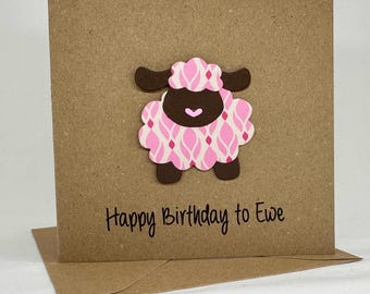Handmade Happy Birthday to Ewe Card