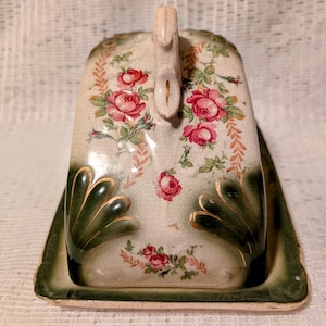 Vintage Victorian styled butter/ cheese covered dome dish
