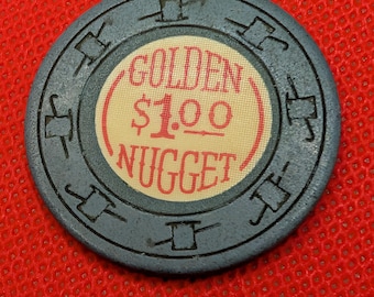 Vintage Poker chip Golden Nugget Casino Las Vegas 1964