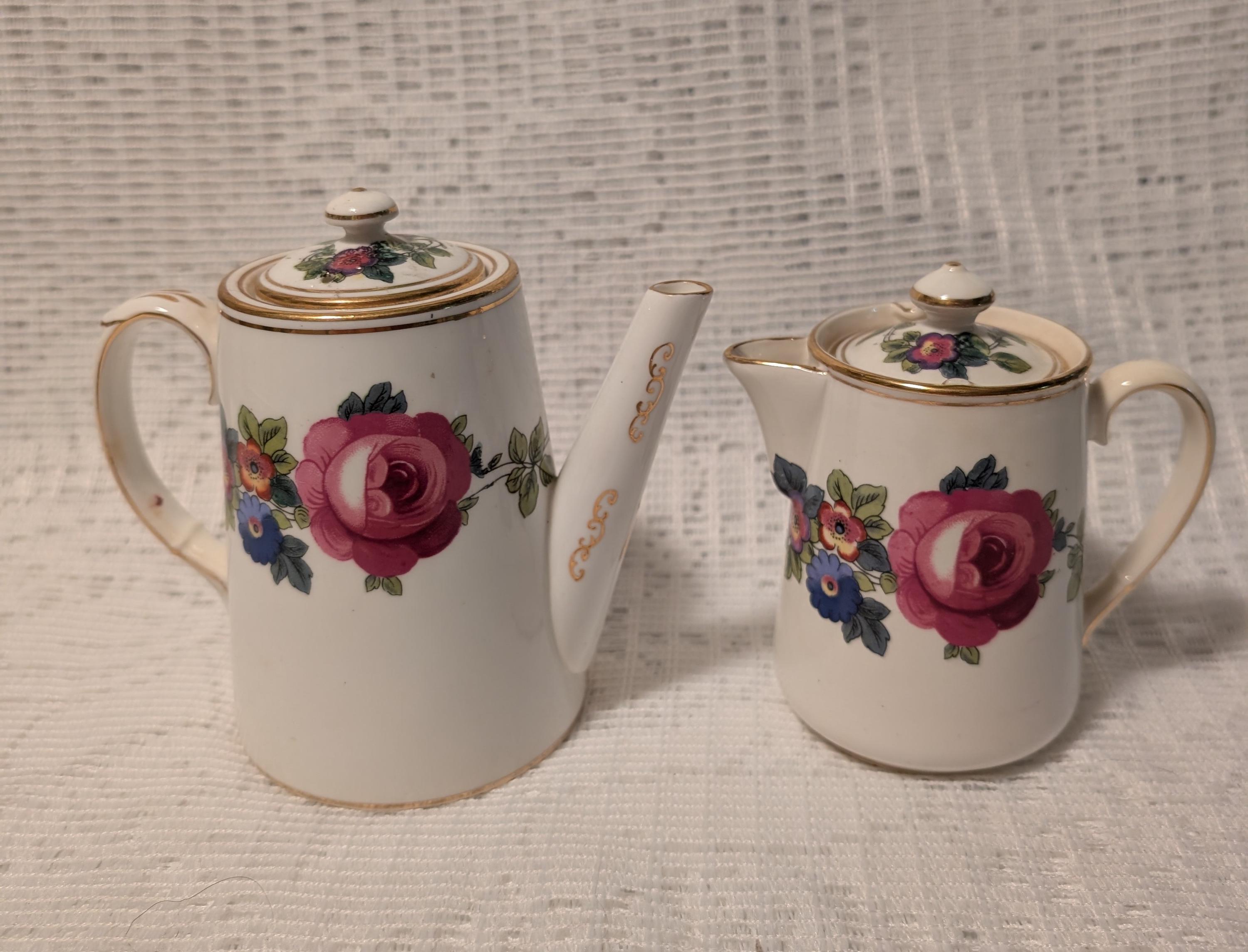 英国製パラゴンPARAGON ローズ&amp;ゴールド tea for two セット ビンテージトリオ PARAGON パラゴン BRIDAL ROSE 婚礼のバラ