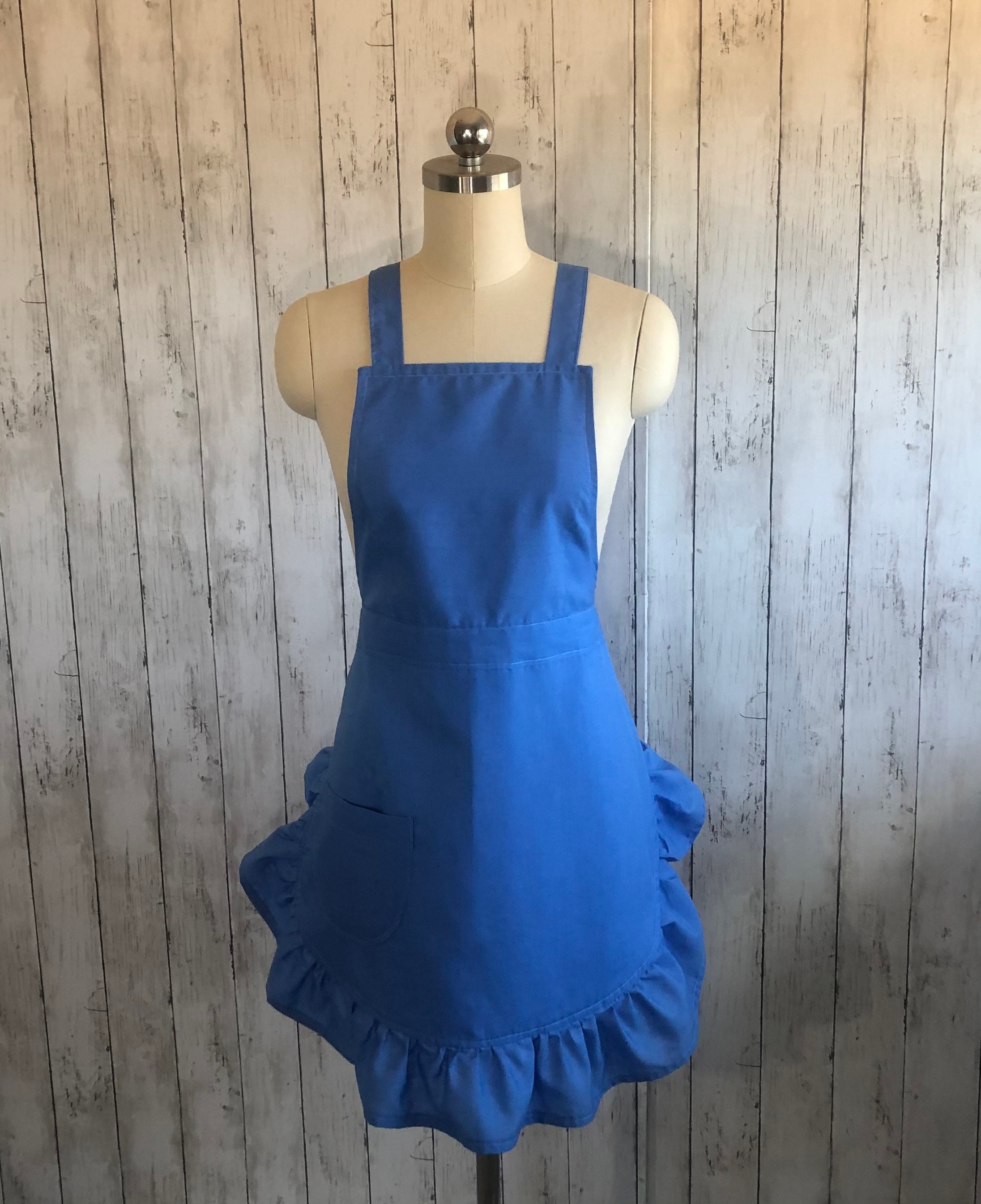 Personalized apron Royal light blue embroidered apron Etsy