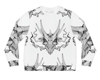 Dragon Lightweight All Over Print Sweatshirt (White/Pattern)2024 Chinese Zodiac Trendy