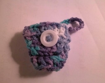 Mini bolsa para monedas, tamaño adecuado, monedero suelto, llaveros de ganchillo, accesorios de fotografía, bolso hecho a mano, monedero de ganchillo