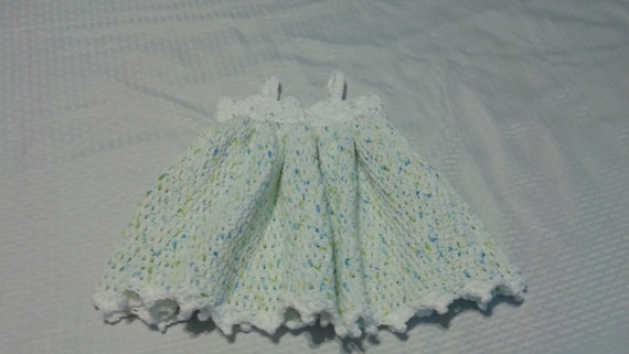 Cute Toddler, Cotton Sundress, Splash Of Color, Yellow Blue And White, 18-24 Months, Toddler Clothes, Photo Baby Props, Crochet Dress