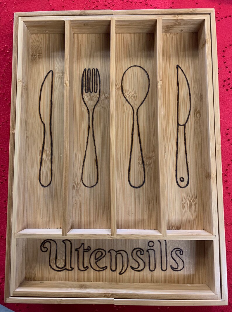 Customizable Silverware And Utensil Tray Customizable Cutlery Etsy