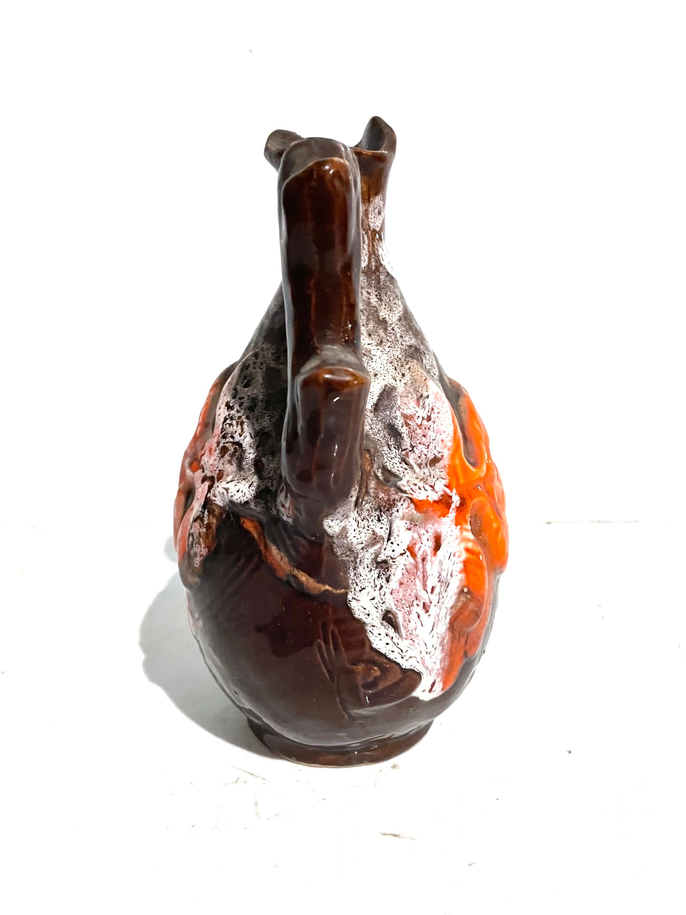 1940s French Antique Real Vallauris Pottery Porcelain Glazed