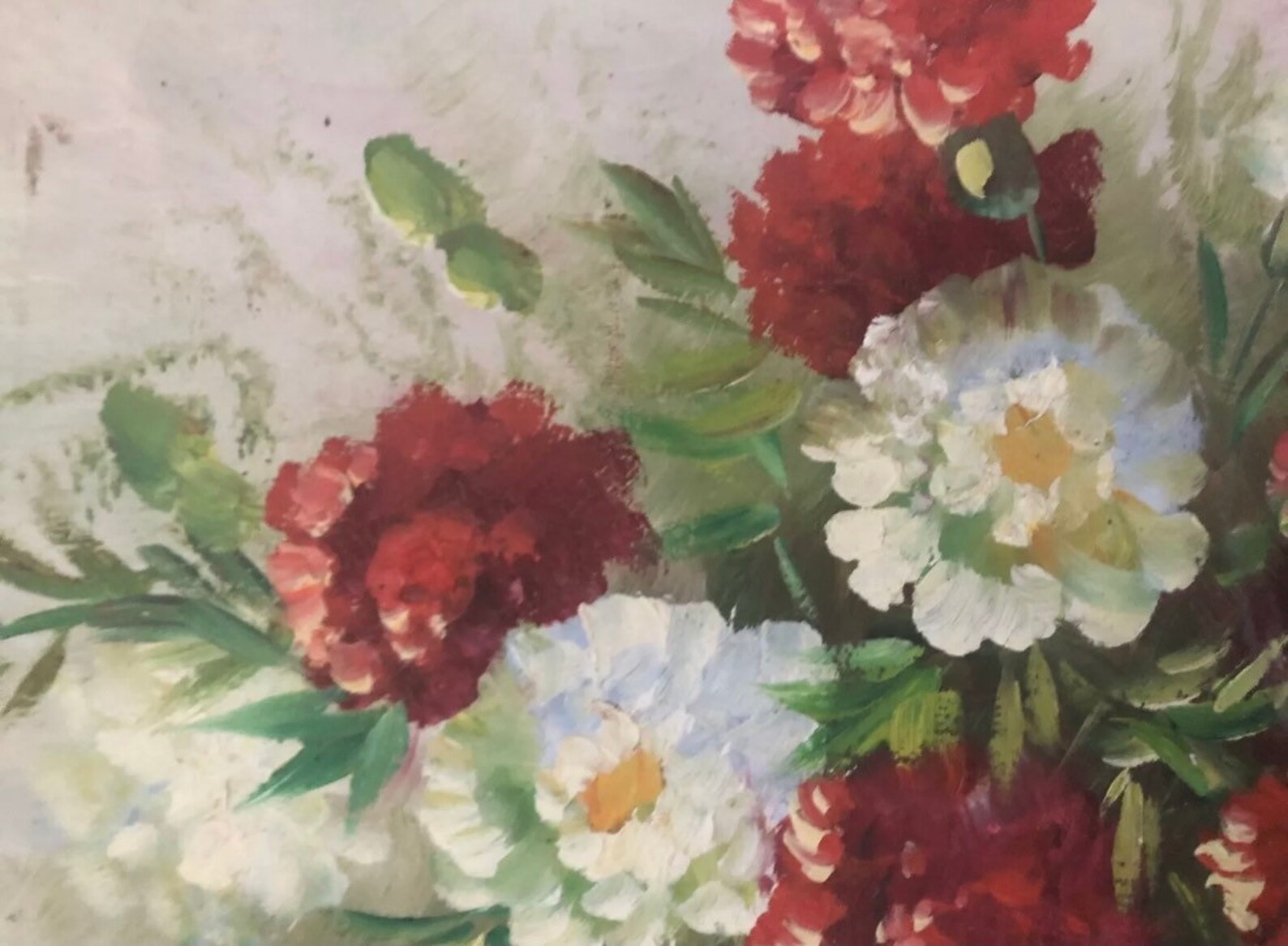 1940s French Shabby Chic Oil Painting on Panel Etsy