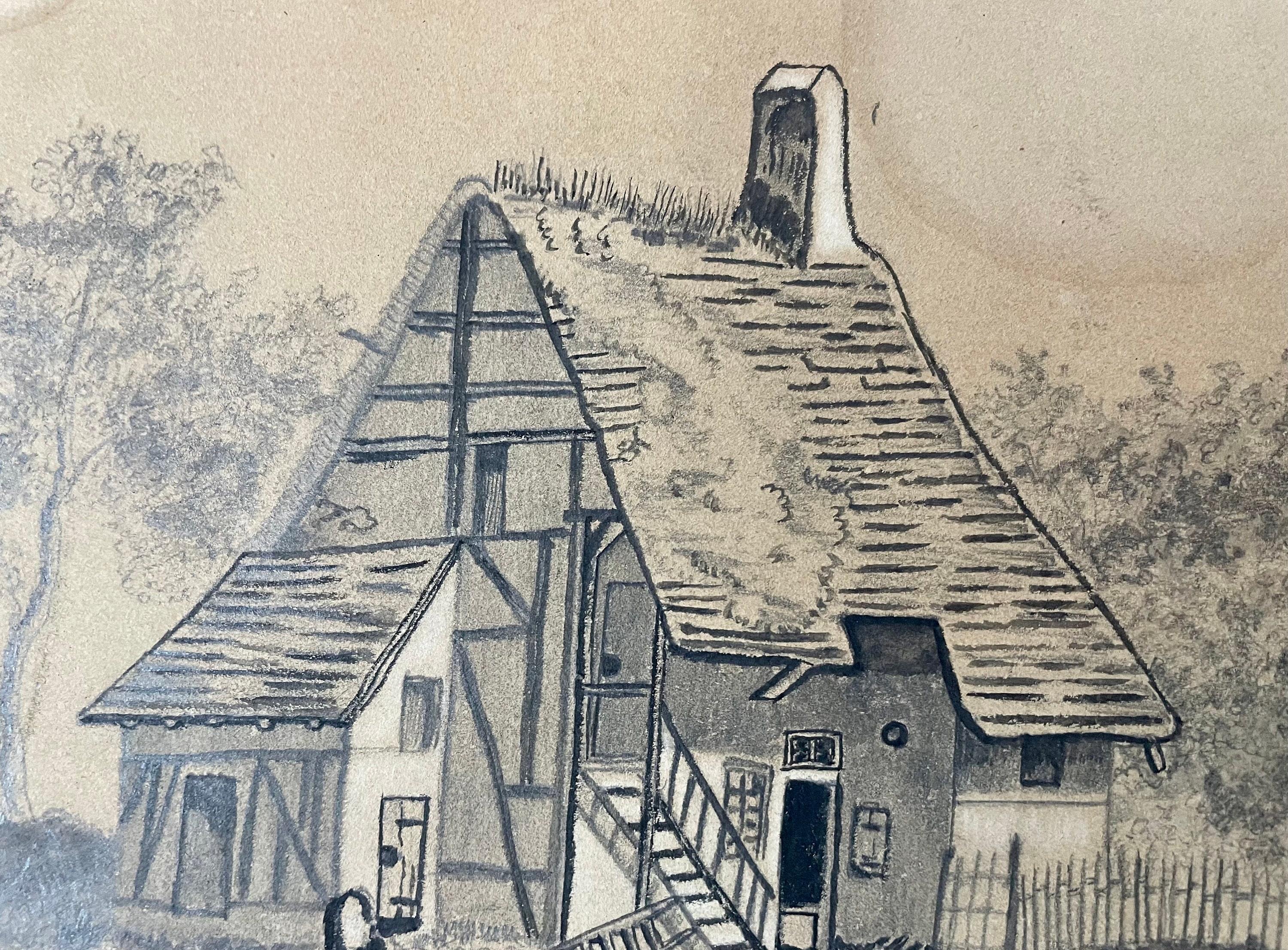 france vintage 邸宅のデッサン france vintage 邸宅のデッサン