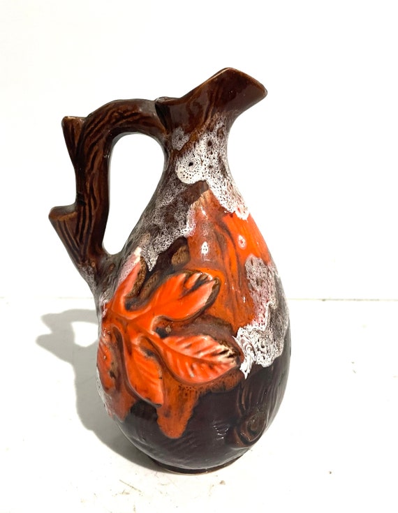 1940s French Antique Real Vallauris Pottery Porcelain Glazed