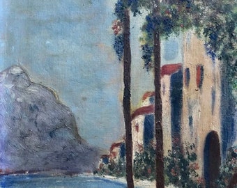 1910s French oil painting on canvas