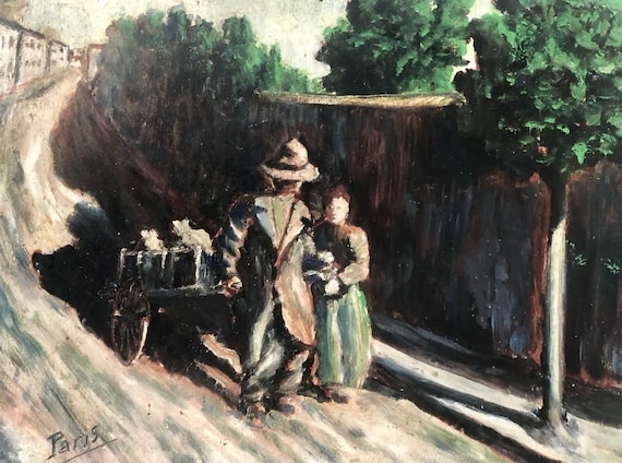 1920年代のフランスの木版油絵 - Etsy 日本