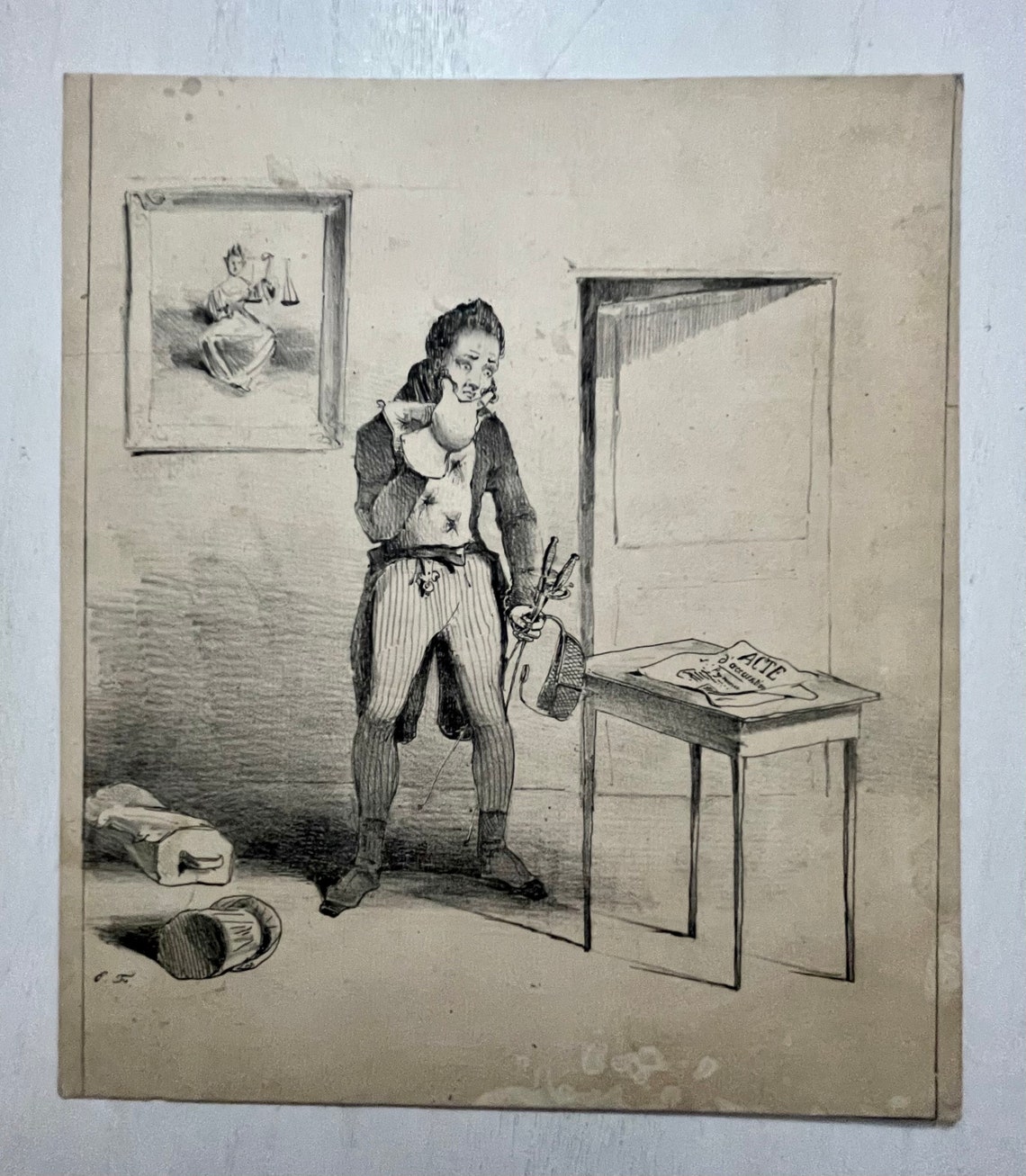 1800s British Ink/pencil on Paper. Sketch. Illustration. Etsy