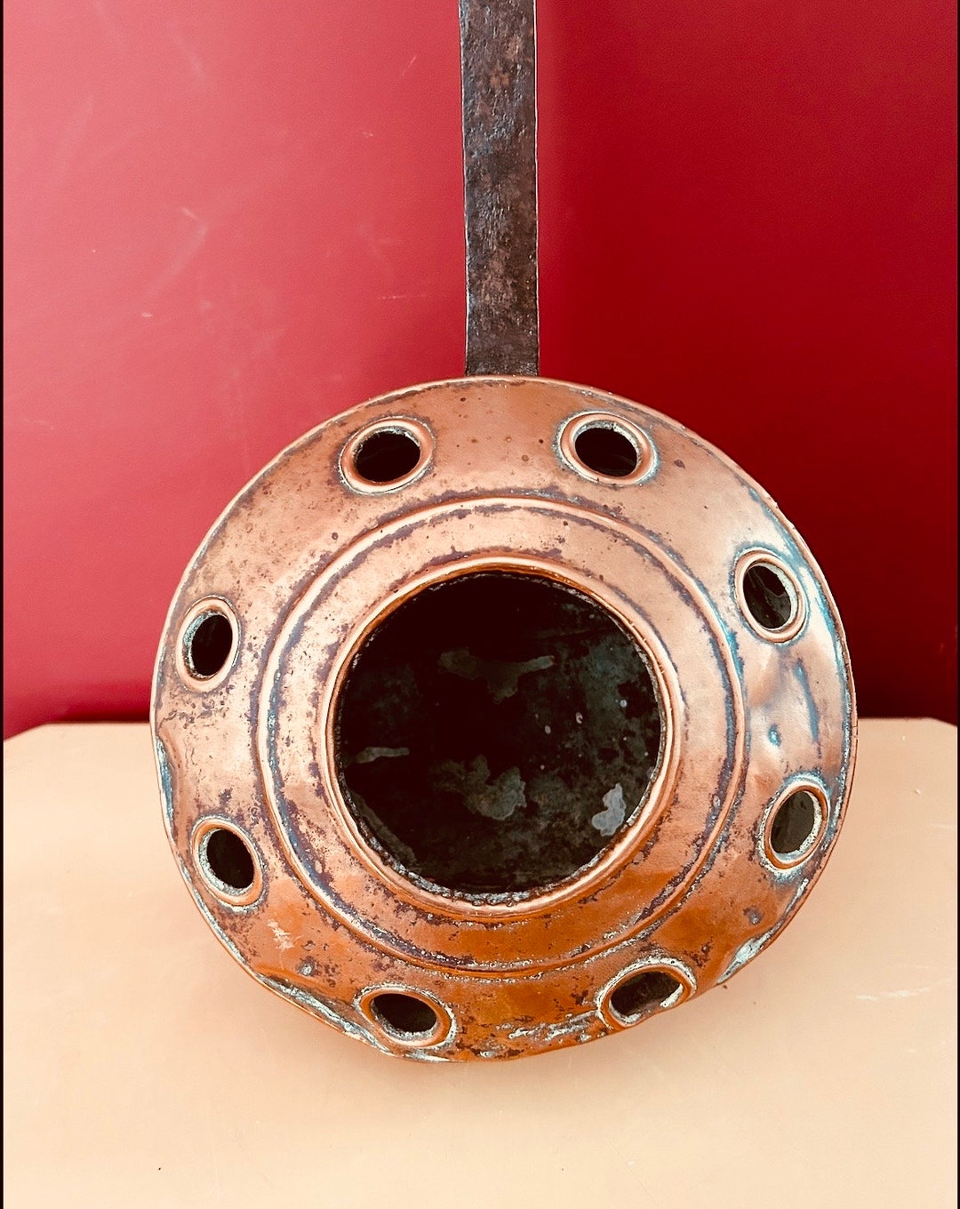 1800s French Antique Large Copper Coal Bed Warmer. Farmhouse Etsy