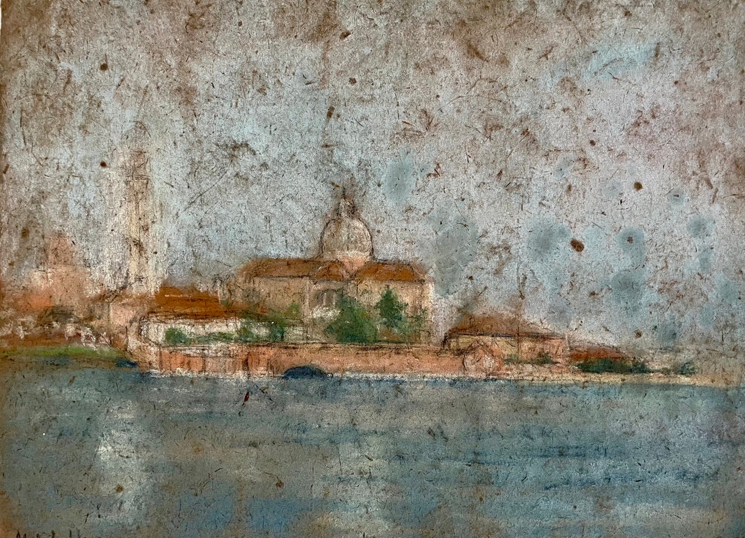 1910s French Master Sculptor Abel Lafleur 18751953 Pastelon Paper