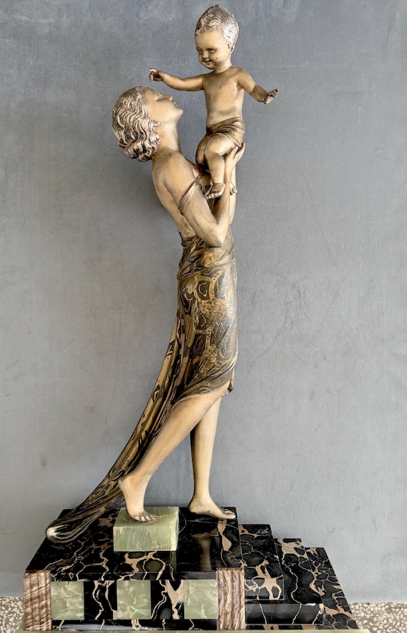 アールデコ スタンドランプ 女性像 フランスアンティーク アールデコ