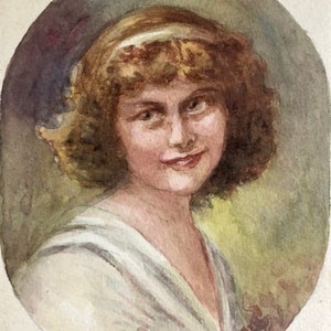 1920s French master Leon Girard watercolor painting on paper