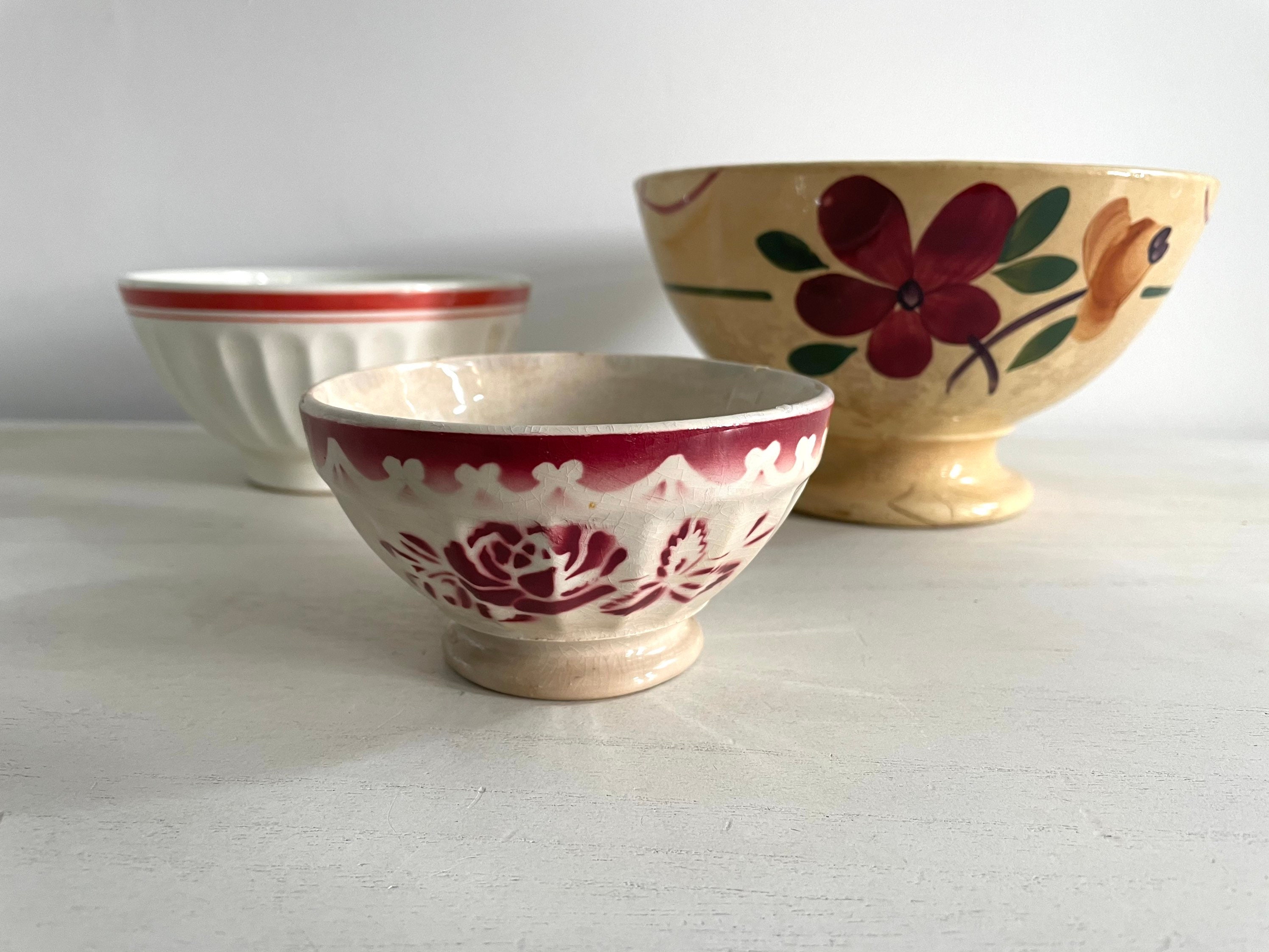 美品 カフェボウル 3セット 陶器 食器 インテリア ヴィンテージ