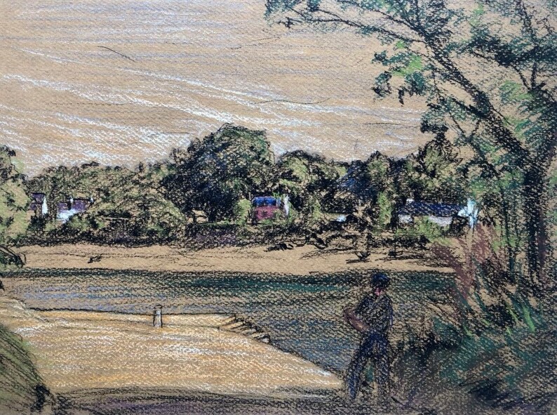 1930s French Master Marguerite Mary Darbour (early 900s) shops Colored Pencil on paper