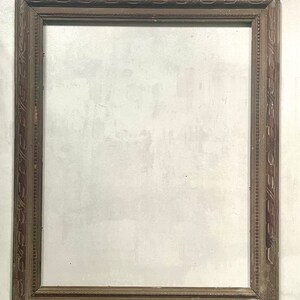 1920s French Antique frame.Engraved wood. Brown