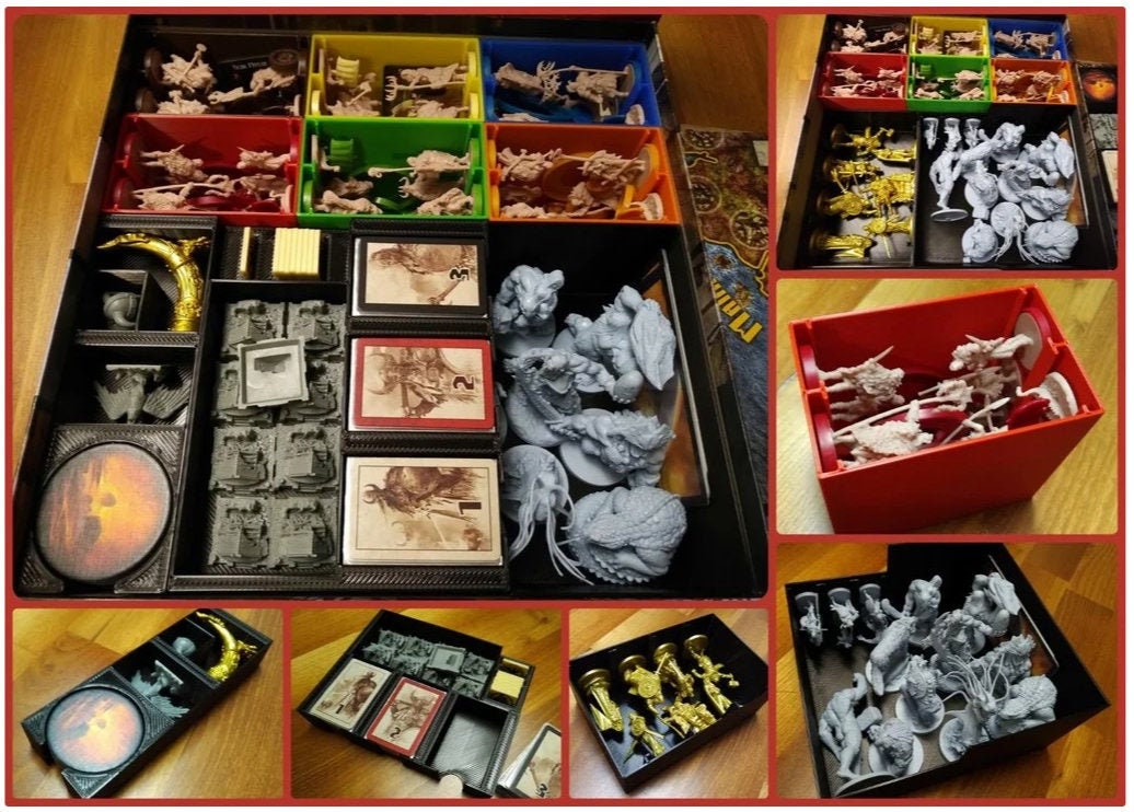 Blood Rage Board Game Insert Fits Sleeved Cards and Expansions Etsy