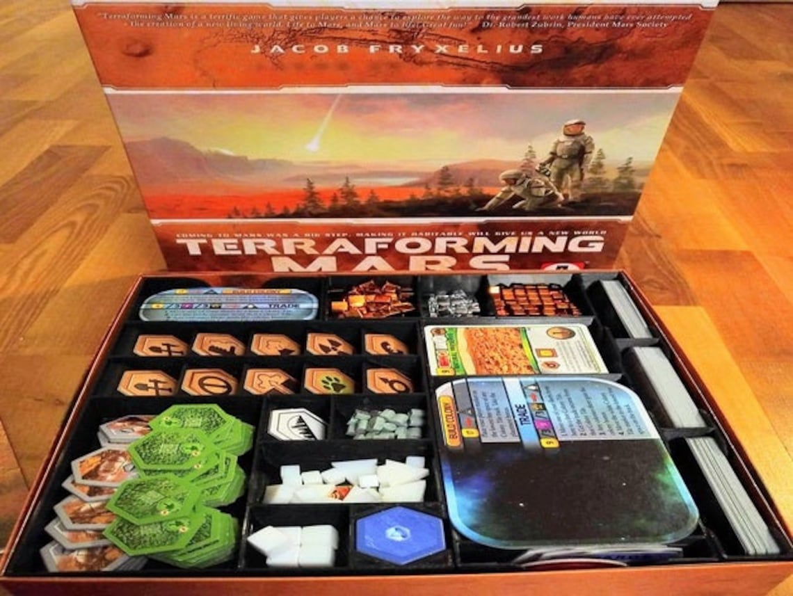 Terraforming Mars Board Game Insert Fits Sleeved Cards & Etsy
