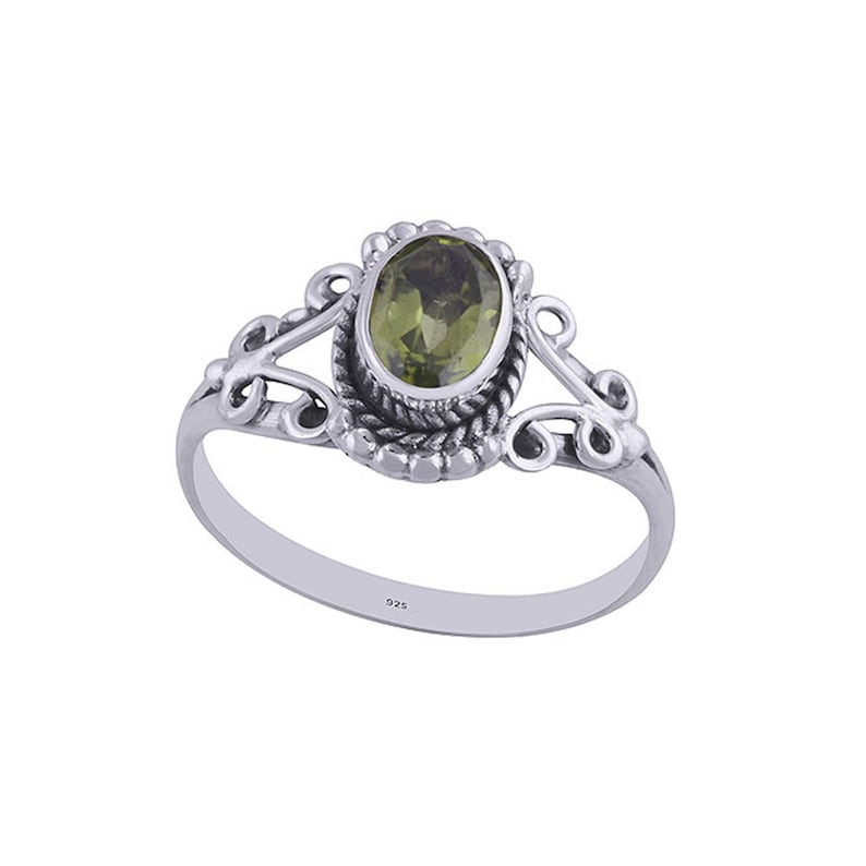 Hydra red garnet ring Gemstone sterling silver ring