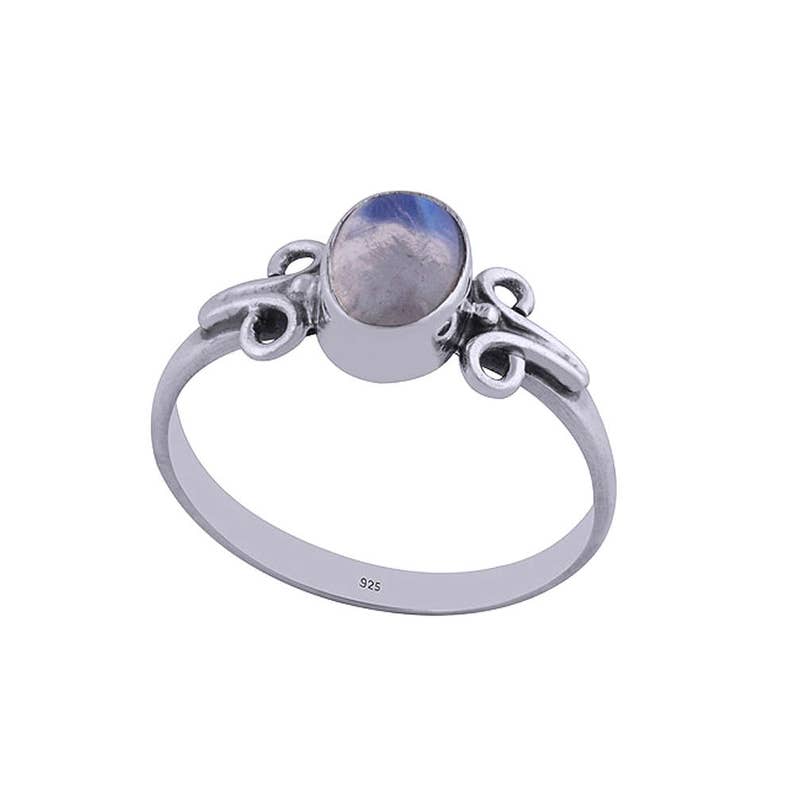 JUNE moonstone ring Sterling silver ring Boho chic ring