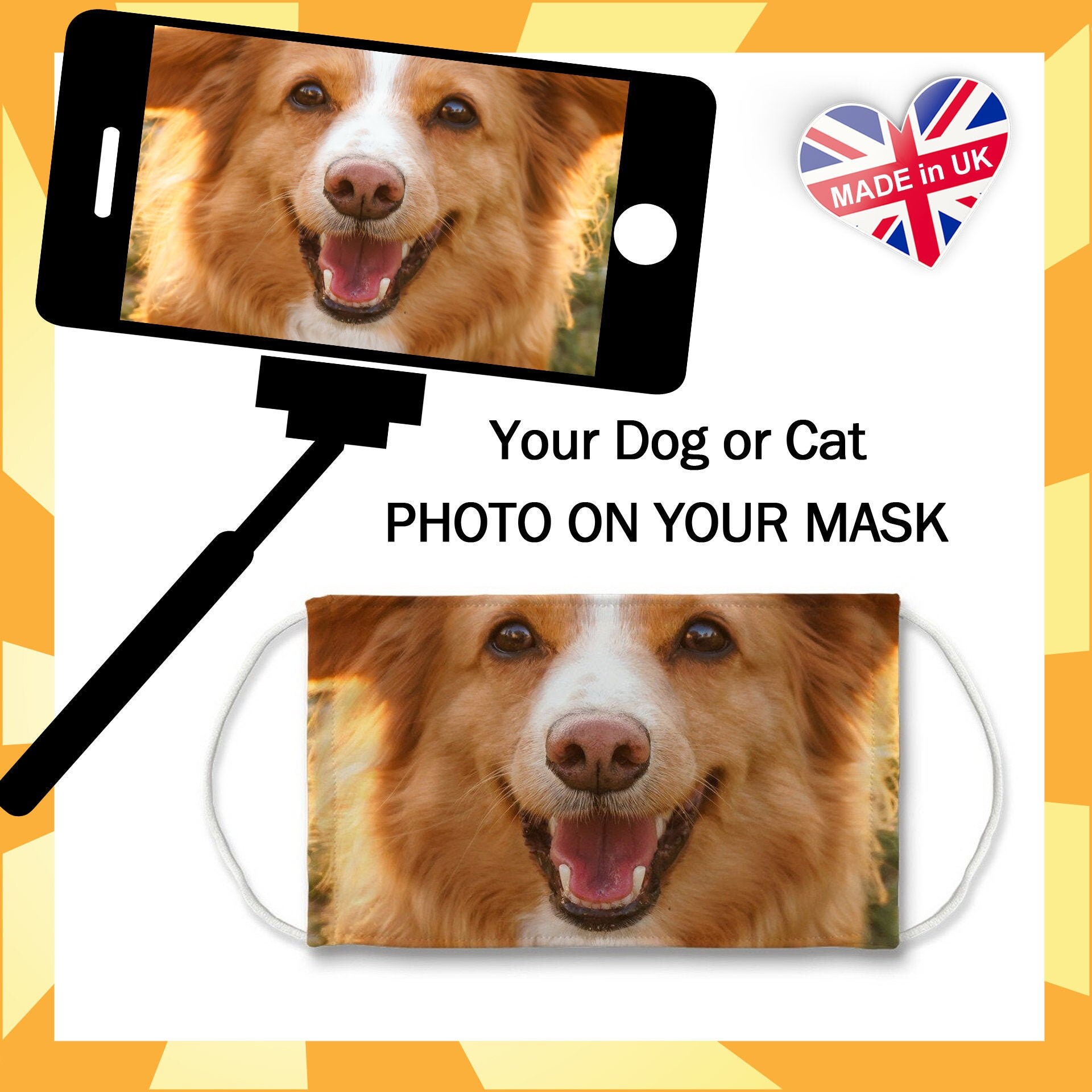 Custom Pet Photo Face Mask with Activated Carbon Filter ...