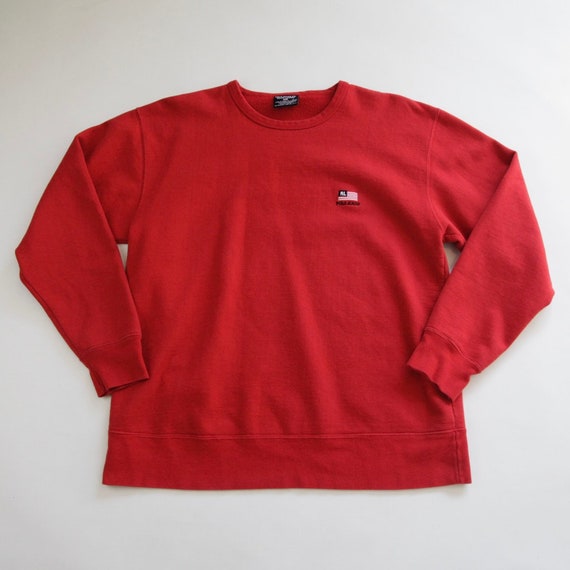 Vintage Polo Jeans Co. Ralph Lauren Red Pullover … - image 3