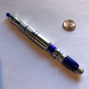 Custom Doctor Who Sonic Screwdriver Prop - Blue and Sliver - Cosplay