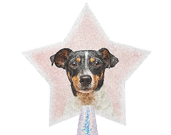 CUSTOM tree topper on opal glitter base