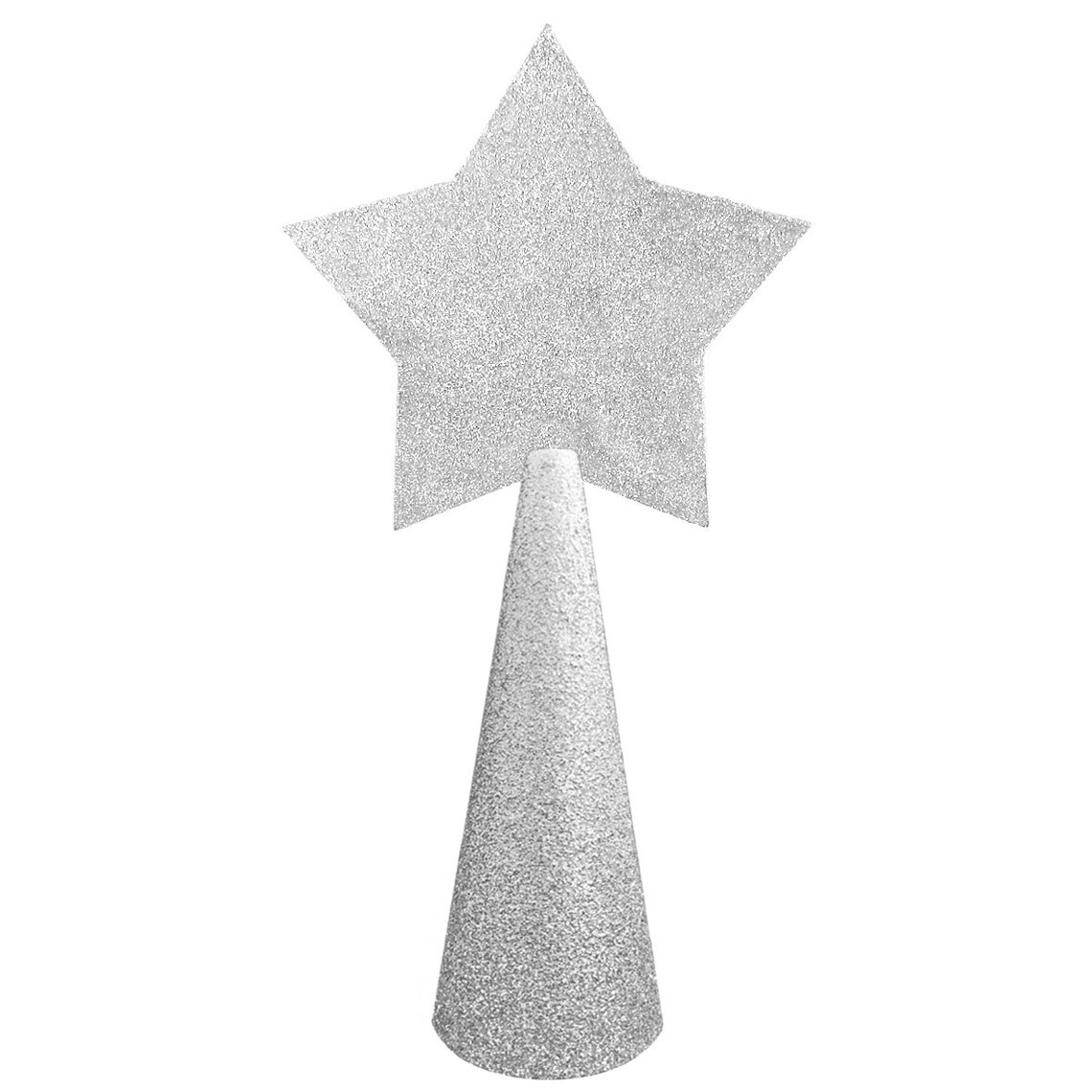 CUSTOM Tree Topper on Silver Glitter Base Etsy