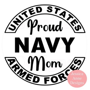 Proud NAVY Mom PNG sublimation instant digital design download