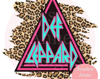 Rock n roll leopard PNG digital sublimation design download