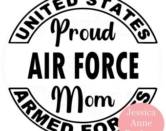 Proud Air Force Mom PNG sublimation instant digital design download